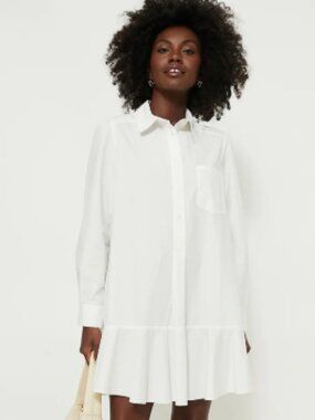 Tuckernuck White Cotton Poplin Callahan Shirt Dress Size XS
